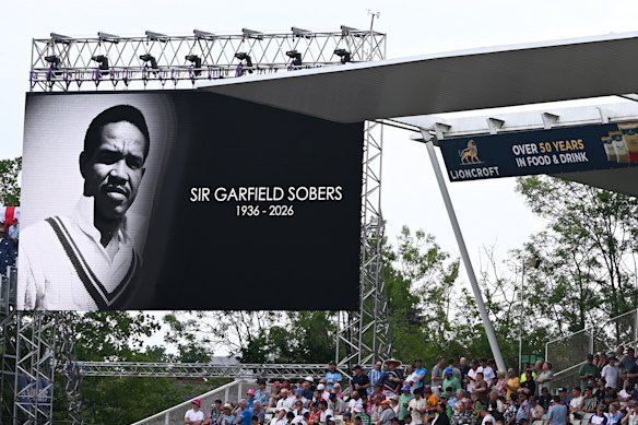 A mark of respect to Sir Garfield Sobers during the match between Northamptonshire Steelbacks and Hampshire Hawks this weekend.