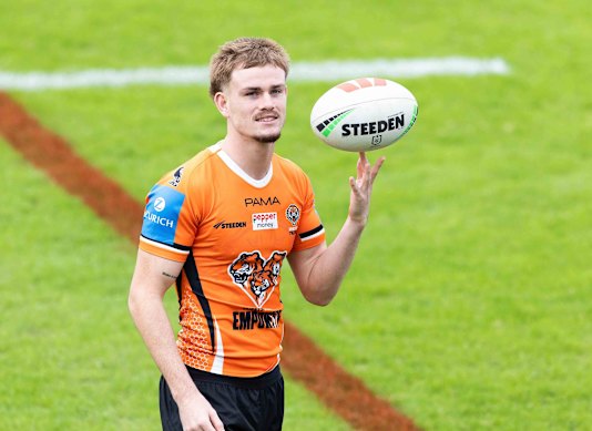 Wantaway Wests Tigers star Lachlan Galvin.