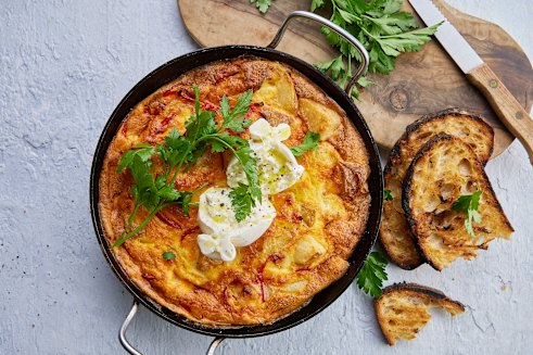 Veg-packed frittata makes a quick lunch or dinner.