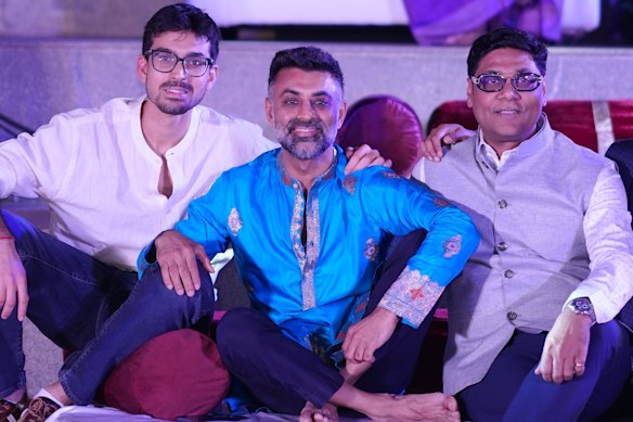 Jai Patel (centre) with other participants at the Indiaspora Forum