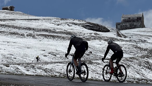 A brutally cold summer day on Col de l’Iseran in the French Alps.