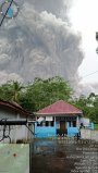 An image released by Indonesia’s disaster mitigation agency of the eruption on Saturday.