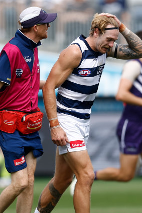Tom Stewart with medical staff.