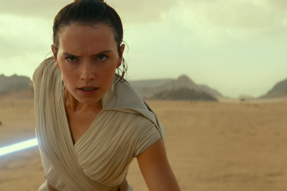 Daisy Ridley plays Rey Skywalker in the 2019 Star Wars film, The Rise of Skywalker, one of Kennedy’s big hits.