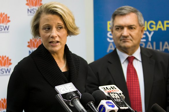 Former premier Kristina Keneally and then planning minister Kelly in 2010.