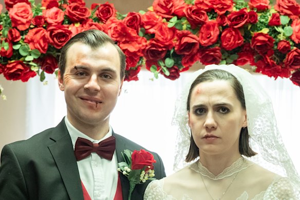 Things are bleaker than ever for Josie (Sadler), who is cajoled into marrying Seb (Freddie Meredith)  in season two of <i>Such Brave Girls</i>.