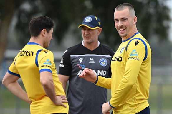 Brad Arthur with Mitchell Moses and Clint Gutherson.