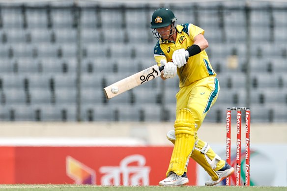 Marnus Labuschagne pictured for Australian in one-day cricket.
