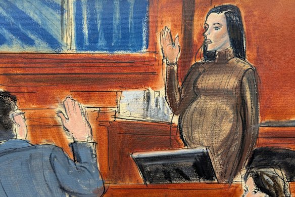 A court sketch of Ventura before testifying in Manhattan federal court last month.