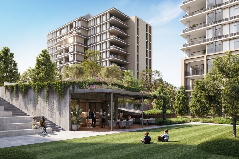 Renders of the Melrose Central project in Sydney west by Deicorp