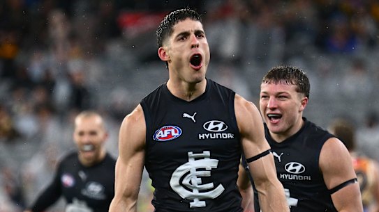 Hear the roar: Star Blue Adam Cerra wants the Blues’ army to come out in force against the Cats on Friday night.