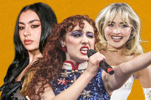 Breakout pop stars Charli XCX, Chappell Roan and Sabrina Carpenter are all vying for prizes in the Grammys’ top categories on Monday, including record of the year, song of the year, and album of the year.