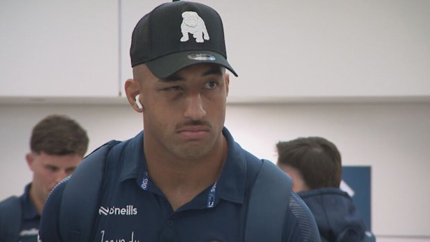 Viliame Kikau returns to Sydney with a swollen right eye
