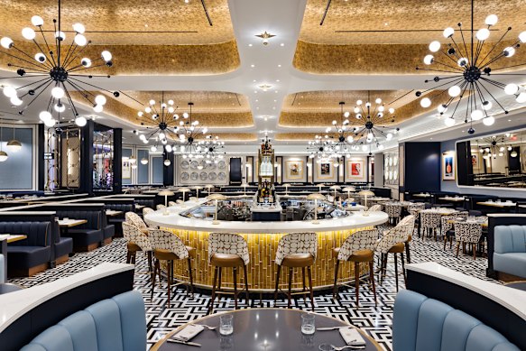 Typical Vegas dazzle features in the dining areas. 
