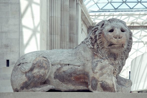The Lion of Knidos in the Great Court.
