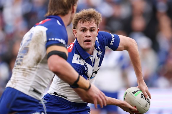 Lachlan Galvin is showing promise at the Bulldogs scrumbase.