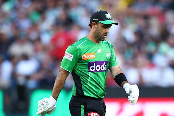 Glenn Maxwell after being dismissed against the Renegades on Sunday
