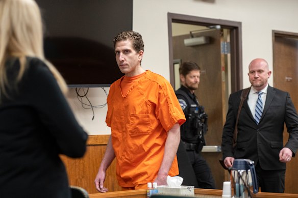 Kohberger appears in court for his arraignment hearing in 2023.