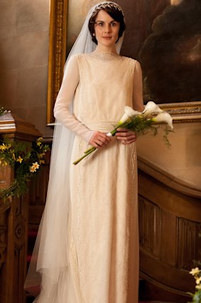 The wedding dress worn by Lady Mary Crawley (Michelle Dockery) in series 3 could be yours for a bid north of $14,000