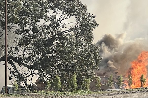 Firefighters, police and EPA officers attended a deliberately lit fire on the Chetcuti property.