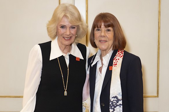 Pelicot with Queen Camilla at Clarence House in London in February 2026. 