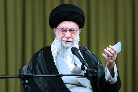 Official photo of the Iranian supreme leader, Ayatollah Ali Khamenei, who is now 86.