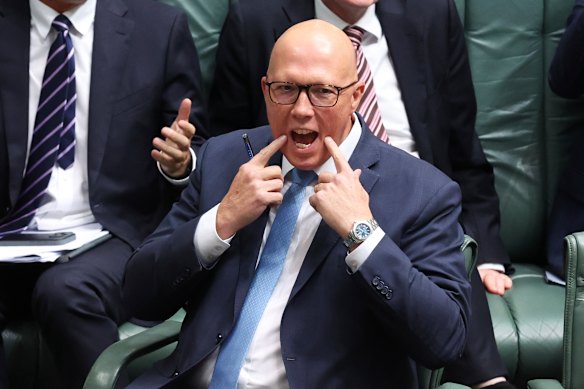Peter Dutton, pictured in March, tried to make Welcome to Country ceremonies an election issue.