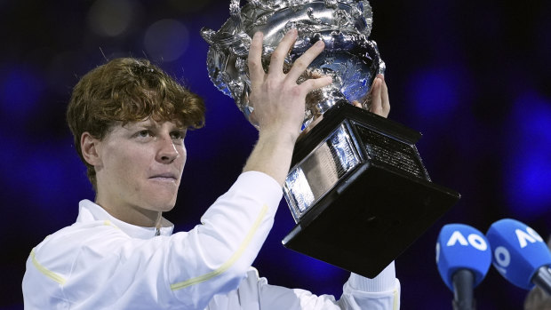 Jannik Sinner wins his second Australian Open crown in January - before accepting a three-month doping ban.