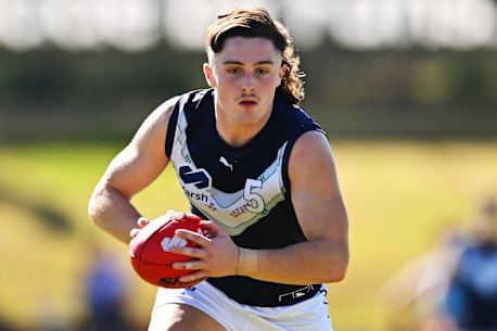 Lachy Dovaston is considered the best small forward in this year’s AFL draft.