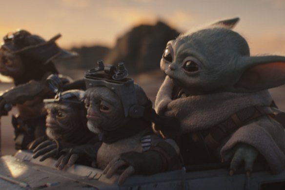 Bai, Clang, Keeto and Grogu in the coming Mandalorian and Grogu from Lucasfilm.