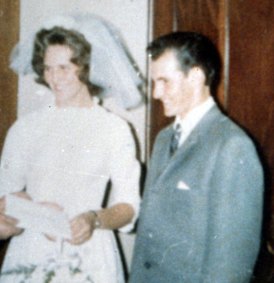 John and Lorraine Moss on their wedding day.