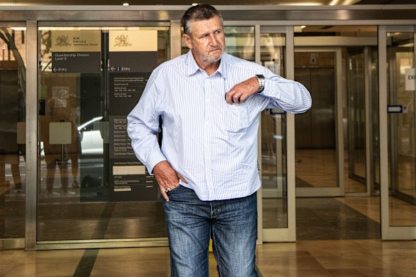 Former CFMEU leader Darren Greenfield outside the NSW District Court on Thursday.