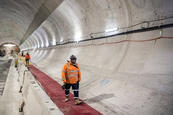 Work continues at the Westmead Metro station.
