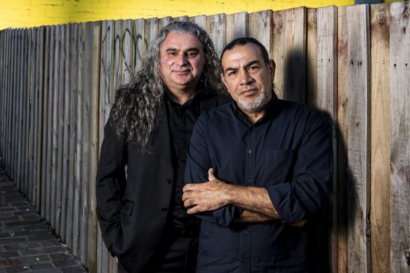 Artist Khaled Sabsabi (right) and curator Michael Dagostino.