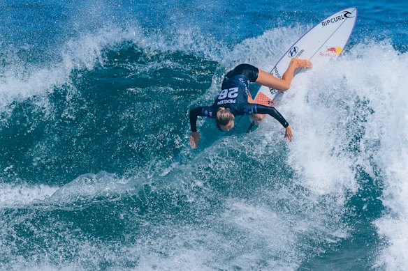 Molly Picklum surfs her way to victory.