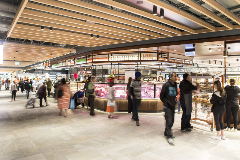 Roselands shopping centre is anchored by Myer, Woolworths, Coles, Aldi and a new Kmart store.