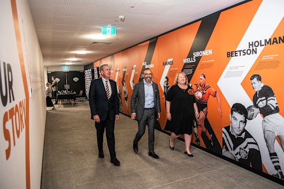 Barry O’Farrell, Charlie Viola and Michelle McDowell were appointed as chair and independent directors of Wests Tigers in January.