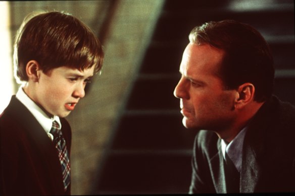 Haley Joel Osment and Bruce Willis in The Sixth Sense. Shyamalan’s debut feature remains the highwater mark of his prolific career.