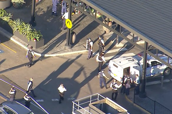 Police responding to an incident at Westfield Mount Druitt.