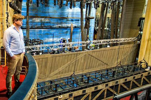 Jason Marriner, chief executive of the Marriner Group, at the Comedy Theatre after it reopened following a COVID pandemic lockdown in 2020. 