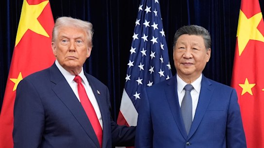 US President Donald Trump and Chinese President Xi Jinping in South Korea in October 2025.