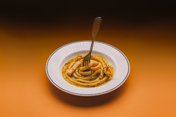 The XL “pico” pasta at Redfern’s Attenzione.