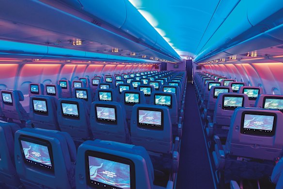 The Wi-Fi is not working, but there’s plenty of entertainment on the inflight system.
