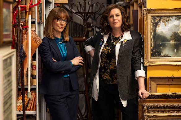 Kitty Flanagan and Anne Edmonds co-star in comedy series Bad Company.