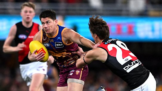Running with menace: Brisbane veteran Dayne Zorko.