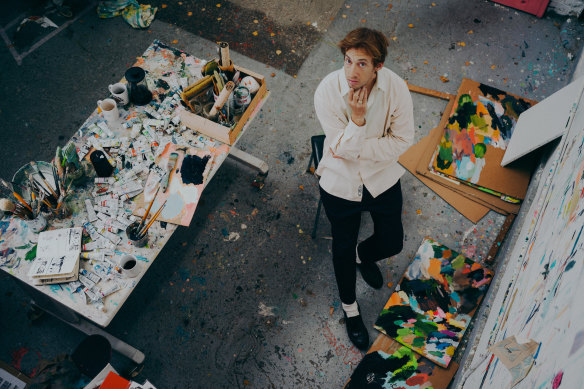 Jean Jullien in his Paris studio.