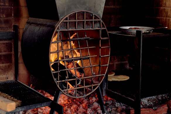 Flatbread and lamb are just some of the dishes cooked over the woodfire coals at Isme.