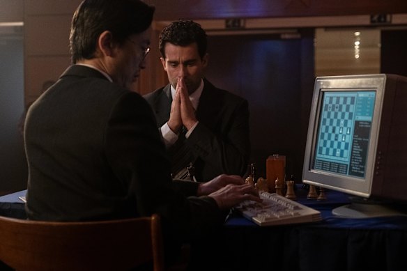 Orion Lee (left) as PC and Christian Cooke as Garry Kasparov in Rematch.