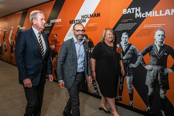 Barry O’Farrell with Charlie Viola and Michelle McDowell, who were appointed as independent directors in January.