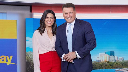 Today co-hosts Sarah Abo and Karl Stefanovic. 